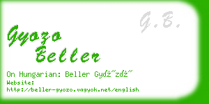 gyozo beller business card